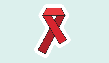Red Ribbon fridge magnet